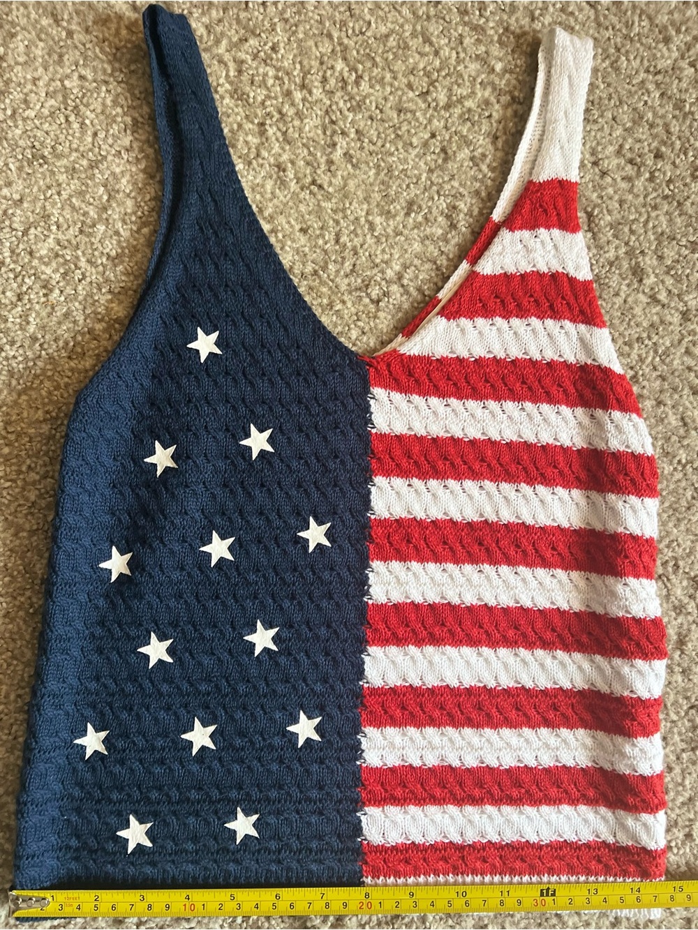 moon & madison Red, White & Navy Patriotic Knit Tank